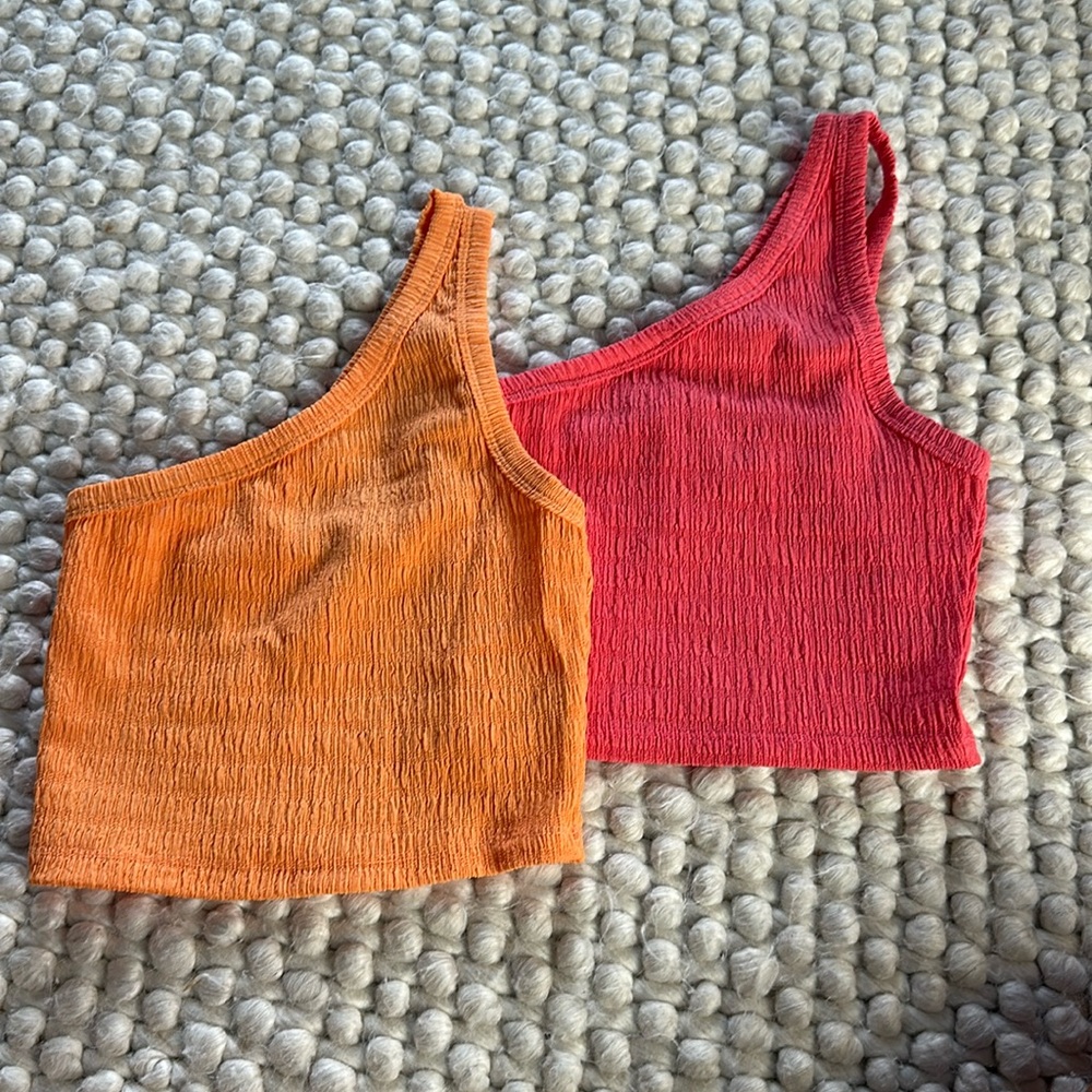 2 One Shoulder Tank Tops